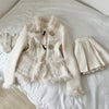 Vanila Faux Fur Coat + Skirt 2pcs Set