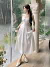 French Ballet Style White Sling Fairy Dress