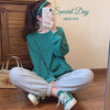 Embroidered Round Neck Solid Sweatshirt