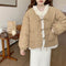 Sweet V Neck Quilted Coat