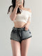 Coquette Gray Elastic Shorts