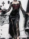 Fantasy Gothic Lace Fishtail Dress