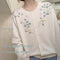 Embroidered Knit Cardigan