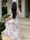 Butterfly Puffy Sleeve Maxi Dress