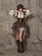 Gothic Punk Lace Up Waist 3pcs Dress