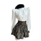 Royalcore Blouse + High Waist Skirt 2pcs Set