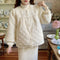 Sweet Round Collar Quilted Coat