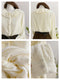 Ruffle Collar Fleece Knit Shirt