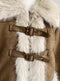 Eco Faux Fur Winter Jacket + Mini Skirt 2pcs Set