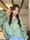 V-neck Long Sleeve Chiffon Shirt