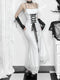 White Gothic Fishtail Slip Dress