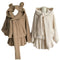 Cute Girly Fleece Jacket + Skirt 2pcs Set