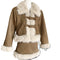 Eco Faux Fur Winter Jacket + Mini Skirt 2pcs Set