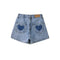 Back Heart Shape Pocket Shorts