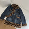 Leopard Faux Fur Lined Coat + Skirt 2pcs Set