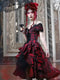 Gothic Rococo Cake Hem Dress (Brooch Included)