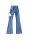 Coquette Hollow-out Denim Pants