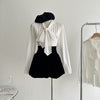 Tie Neck Lace Shirt