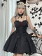 Gothic Lolita Lace Up Waist Dress