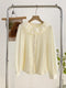 Ruffle Collar Fleece Knit Shirt