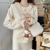 Soft Long Sleeve Lace Collar Top