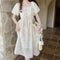 Floral Square Neck Puffy Sleeve Dress