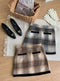 Classic Plaid Quilted Coat + Skirt 2pcs Set