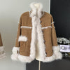 Thick Patchwork Fleece Coat