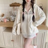 Kawaii Embroidery Bow Hoodie