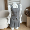 Chic Shirt + Preppy Vest + Pleated Skirt 3pcs Set