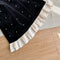 Ruffled Neck Velvet Dress