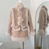 Cute Faux Fur Coat + Skirt 2pcs Set