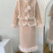 Cute Faux Fur Coat + Skirt 2pcs Set