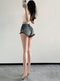 Coquette Gray Elastic Shorts