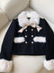 Coquette Winter Faux Fur Coat + Skirt 2pcs Set