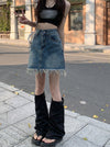 High-waisted Vintage Denim Skirt