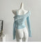 Coquette One-shoulder Wool Knit Top