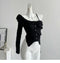 Coquette One-shoulder Wool Knit Top