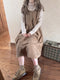 Cute Corduroy Overall Dress