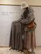 Mori Plaid Long Skirt