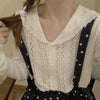 Sailor Collar Knitted Cardigan