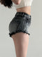 Coquette Gray Elastic Shorts