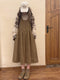 Cute Corduroy Overall Dress