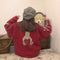 Cute Vintage Red Loose Fit Sweater