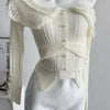 Coquette One-shoulder Wool Knit Top