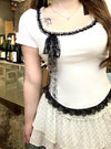 Coquette Lace Trim T-shirt