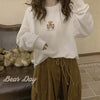 Vintage Bear Loose Fit Long Sleeve Top