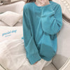 Loose Fit Solid Color Sweatshirt