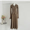 Cozy Knit Full Button Shirt + Long Skirt 2pcs Set