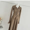 Cozy Knit Full Button Shirt + Long Skirt 2pcs Set